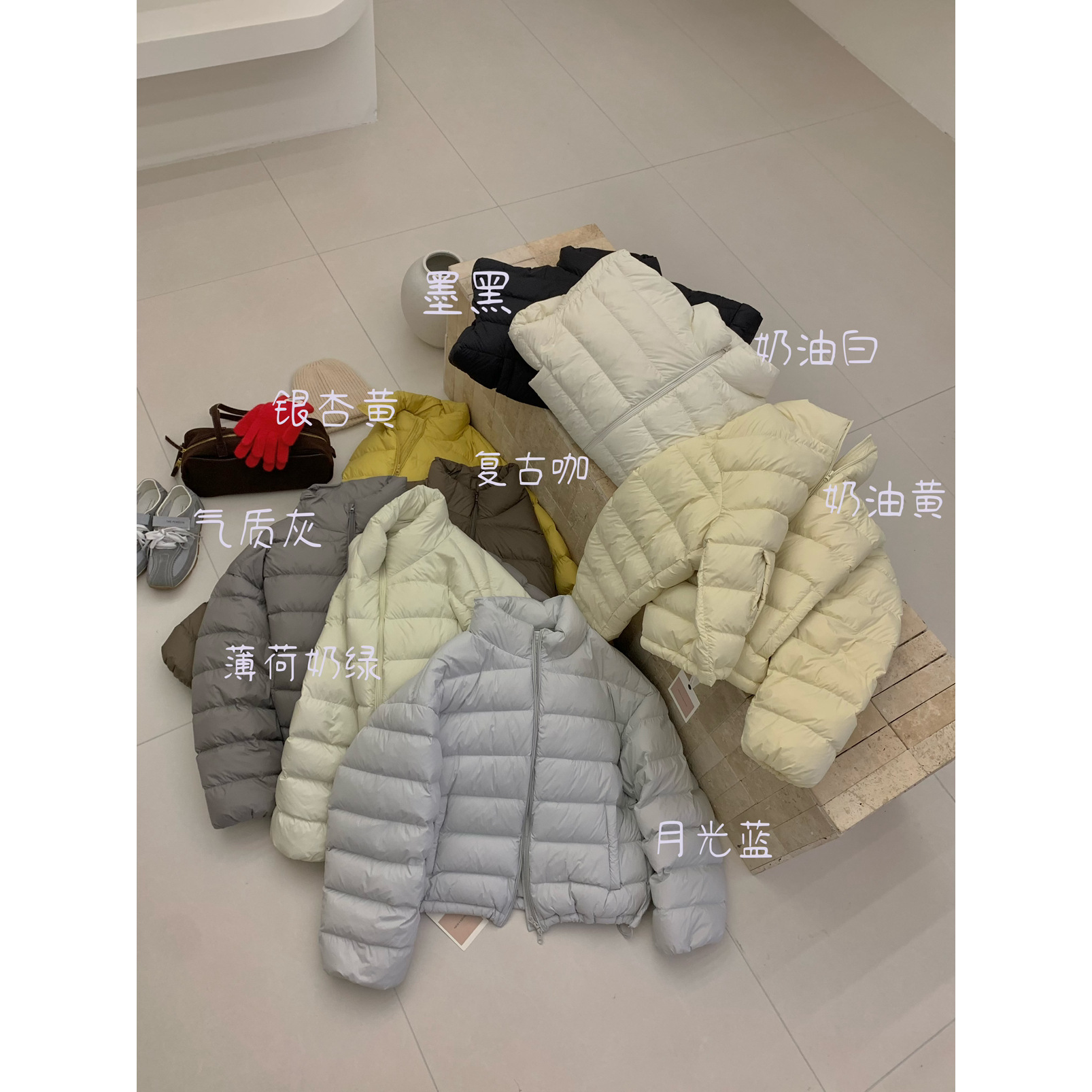 喜番-了高品质高抛绒手感极好的排骨宽松保暖羽绒服外套YS1-6823