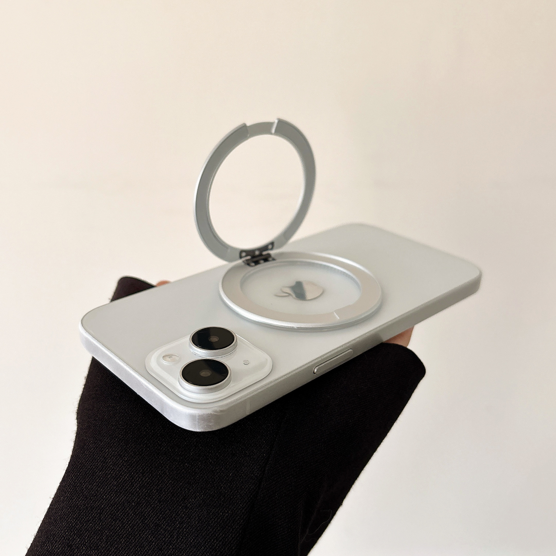 Q6 succión magnética 360 soporte de pulgar rotativo soporte de teléfono móvil ajustable soporte de escritorio perezoso hueco correa de ruido