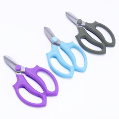 園藝剪鮮花剪刀不鏽鋼彩色柄花藝剪修花枝剪 花園修枝剪刀