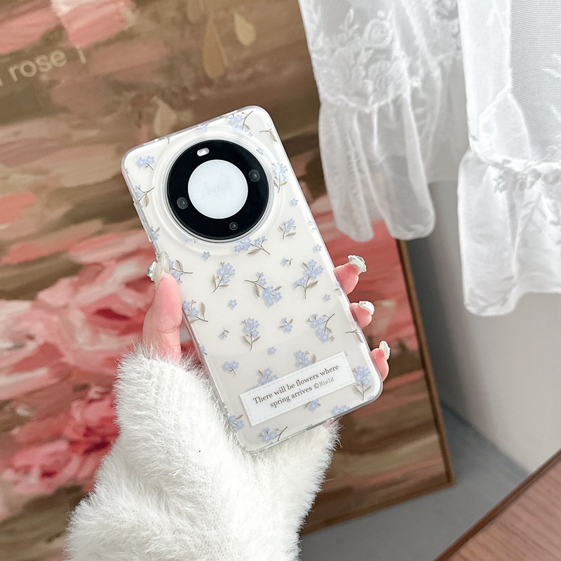 Suitable for Huawei Mate60pro+phone case p60, gentle and fresh small floral feeling 40 Korean style 50 high-end_voghion.com