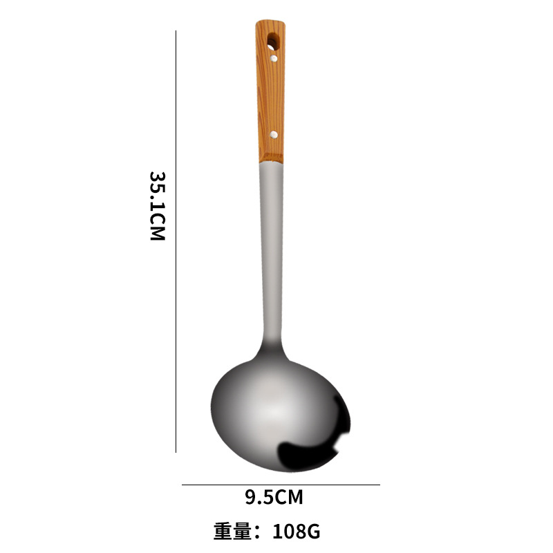 이중으로 된 나무 곡물 수프 스푼