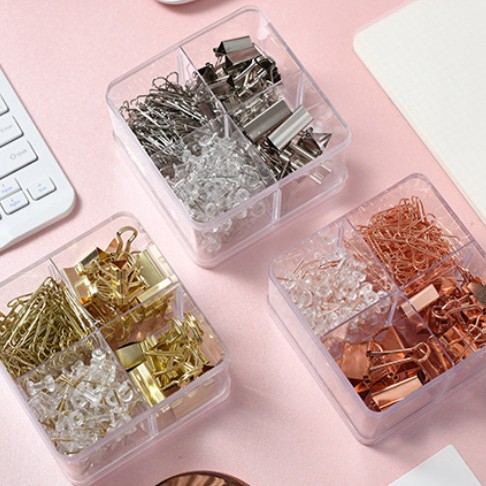 Lidemei ins estilo chapado en oro rosa chincheta larga cola clip de papel multifuncional oficina creativa combinación traje