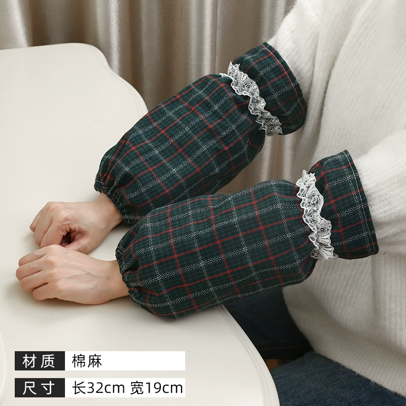 Lace demi-season sleeves, white down jacket, anti-dirty