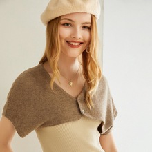 护坎肩外套空调纯羊绒披肩小背心针织护肩颈椎山羊绒通用男女