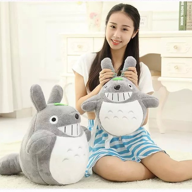 Peluche de gato gris, juguete de peluche grande, almohada de peluche, regalo de cumpleaños para niñas