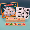 Wooden constructor for early age, fruit brainteaser, cognitive geometric smart toy