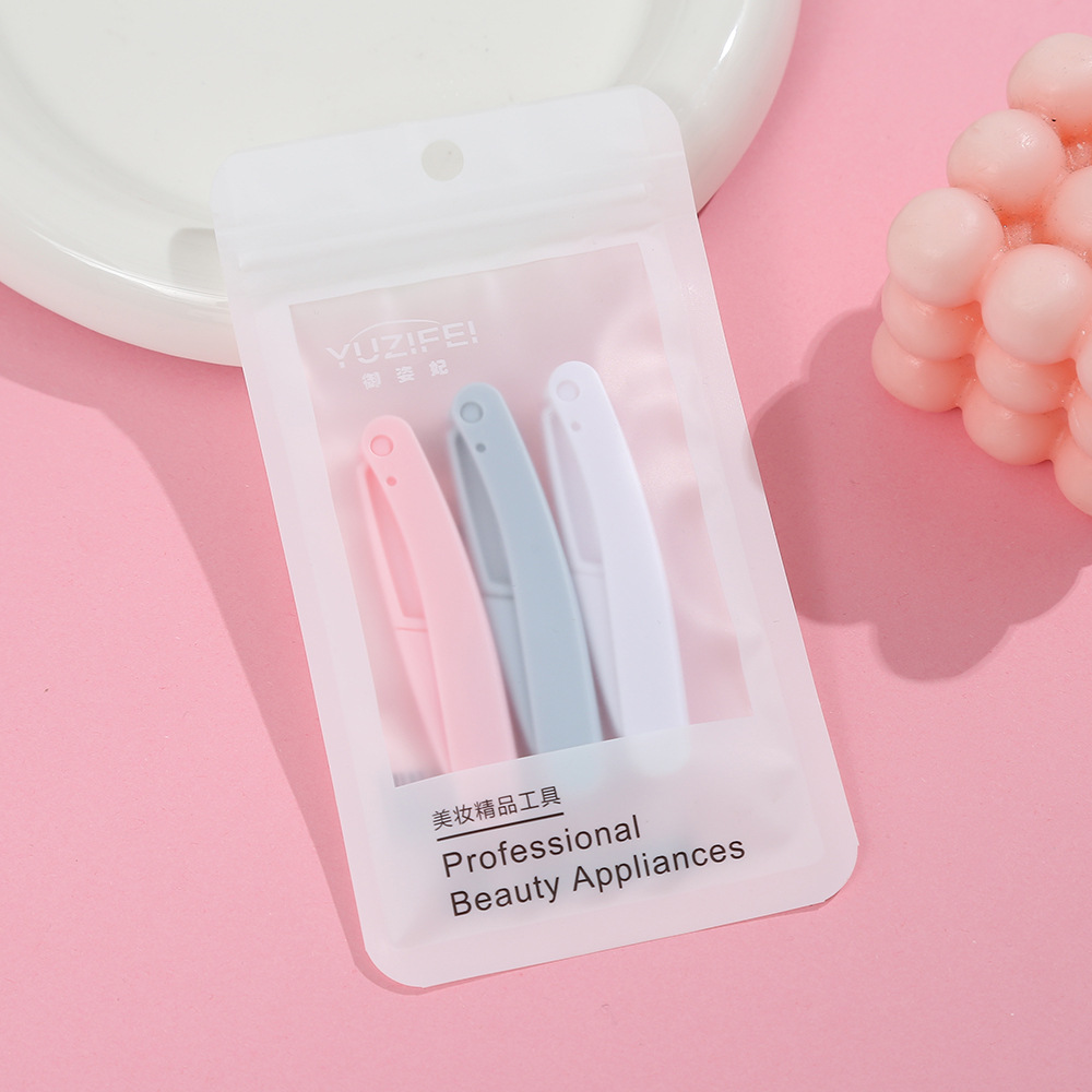 Mini cuchillo de cejas para mujeres herramientas de maquillaje para principiantes anti-racazos plegables cuchillo de cejas macro conjunto de cuchillas