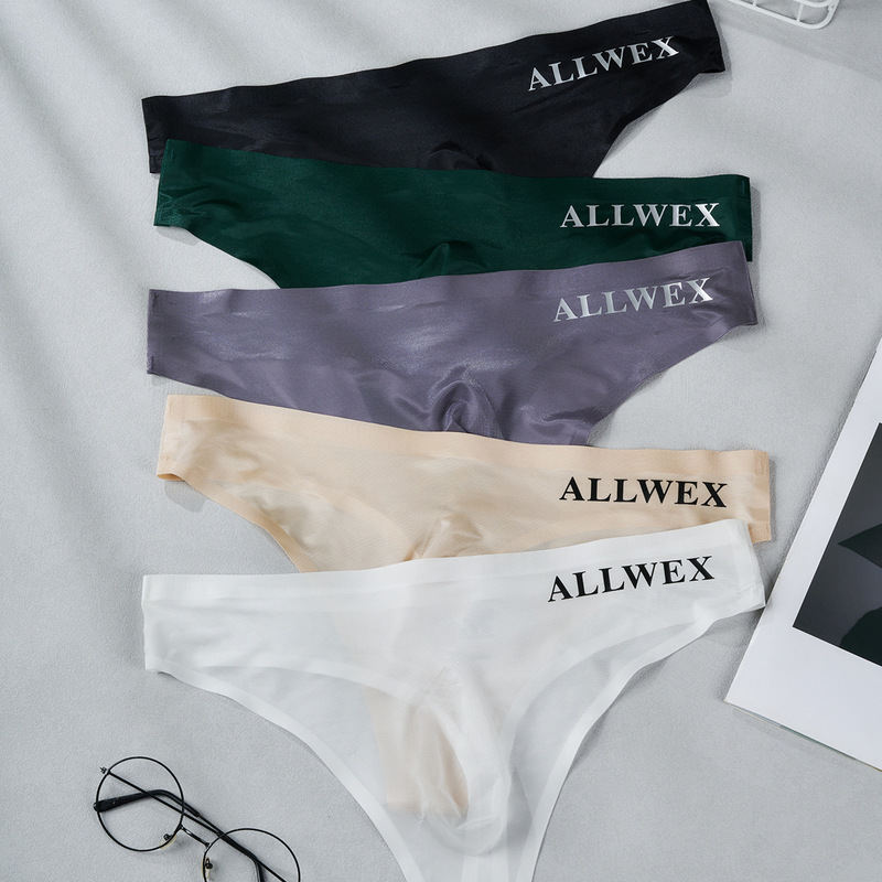 Cross-Border Men's Underwear 3D Three-Dimensional Pouch Low-Waist Casual Comfortable Ice Silk Men's Briefs Thong for Men