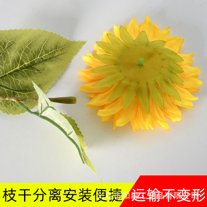 Flores de girasol de estilo europeo decoración de sala de estar de flores falsas de sol flores artificiales al por mayor