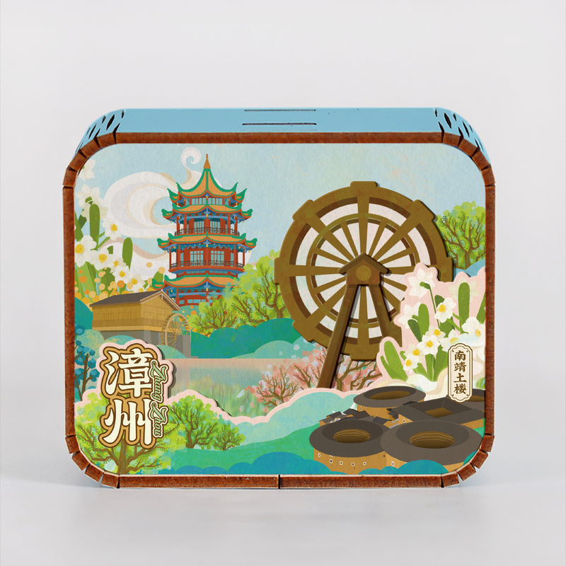 オリジナルアモイ重慶南京西安都市動態オルゴールオルゴールオルゴール観光記念品|undefined