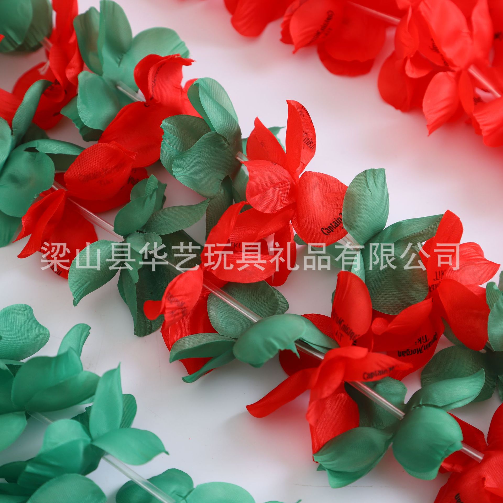 Fabricantes mayoristas transfronterizos no caen guirlandas hawaianas nuevas guirlandas de tela mejoradas engrosadas guirlandas de decoración de Navidad