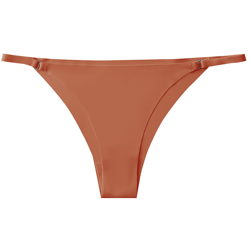 Ropa interior deportiva sin costuras con cintura exquisita, de una pieza, de cintura baja para mujer, transpirable, de secado rápido, con entrepierna de algodón puro, estilo triangular