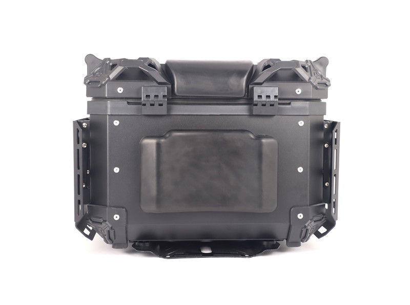 Motorcycle Modified Aluminum Alloy Quick-Release Tail Box 45L Dual Lock Waterproof Anti-Collision Universal Rear Tail Box Scooter Tail Box