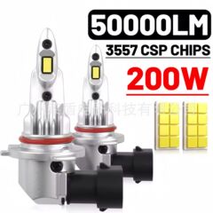 跨境热销A52汽车led大灯1:1直插H7H4H119005改装灯泡无损安装大灯