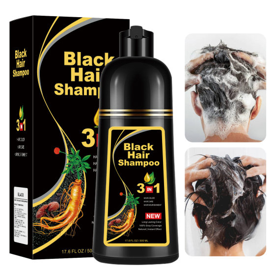 Foreign trade all English cross-border black plant hair dye cover white hair wash black bubble hair dye cream factory wholesale