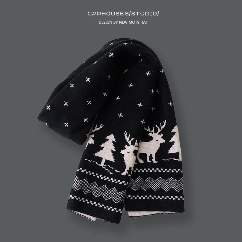 Regalo di Natale Red Deer Donna Versatile Autunno e Inverno Caldo Esteso Versione Coreana Studente Carino Pelle Amichevole_voghion.com