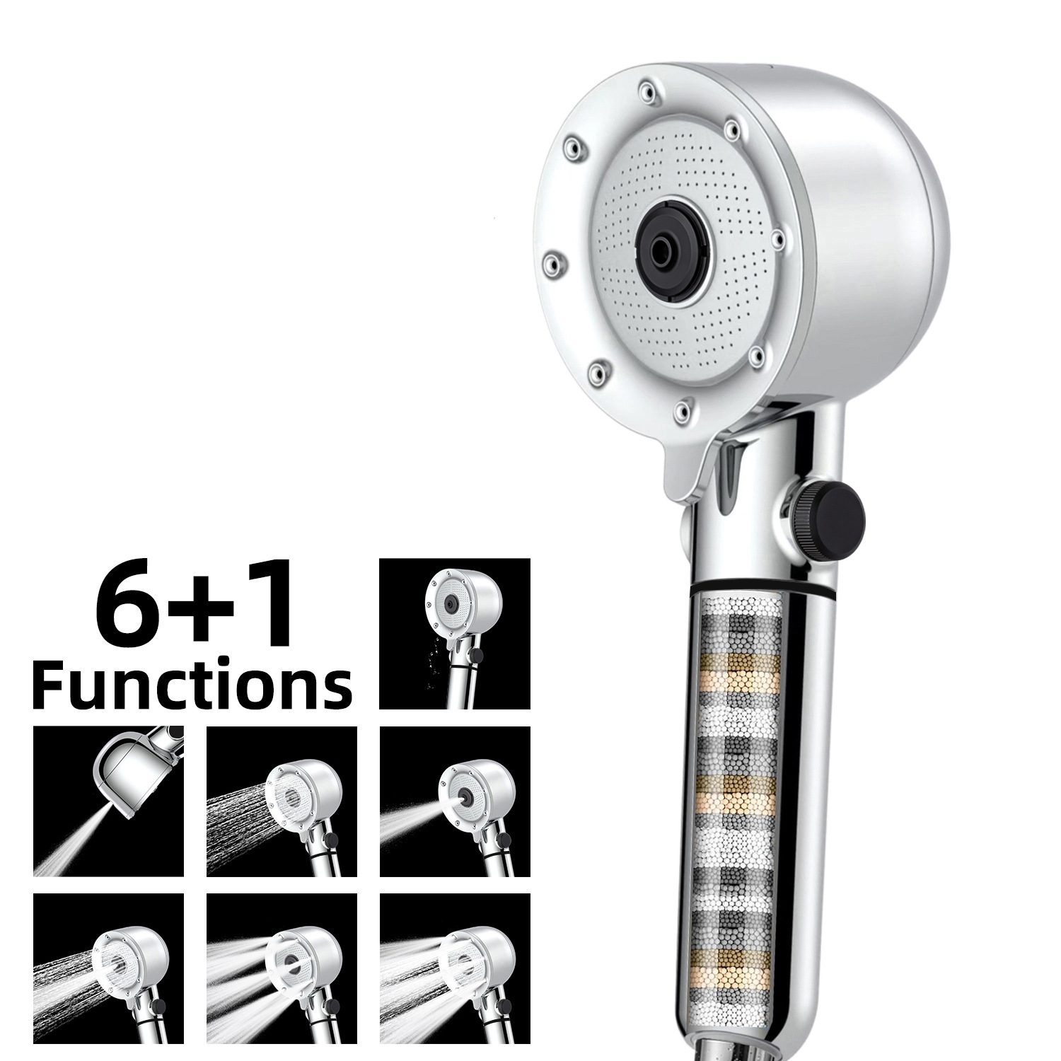 Japanese Amazon micro-bubble filter handheld showerhead, pressure-boosting dechlorination shower head + KGMT connector wholesale