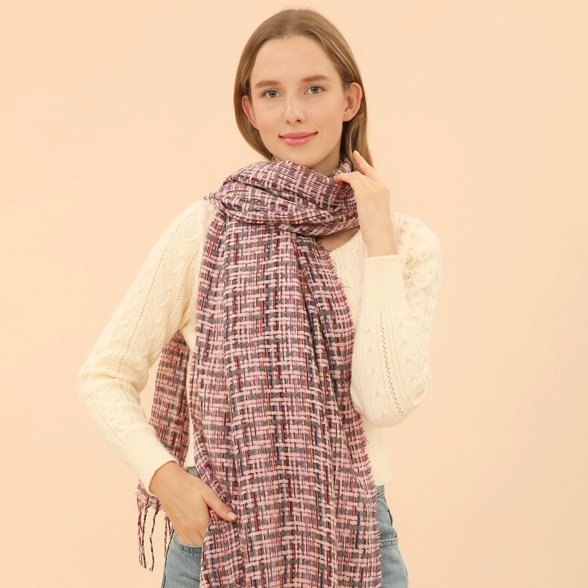 Winter scarf, cloak, fashionable trench coat, (Cross-border trading), high-quality style, autumn, custom-made, wholesale