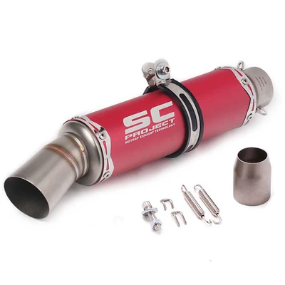 fiber tail exhaust SC – Motorcycle exhaust pipe - red-bell-mouth