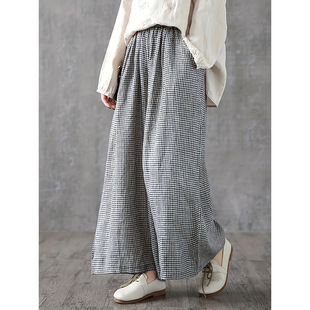 U 79790 Plaid wide leg pants �������ѝ�羳���uͨ