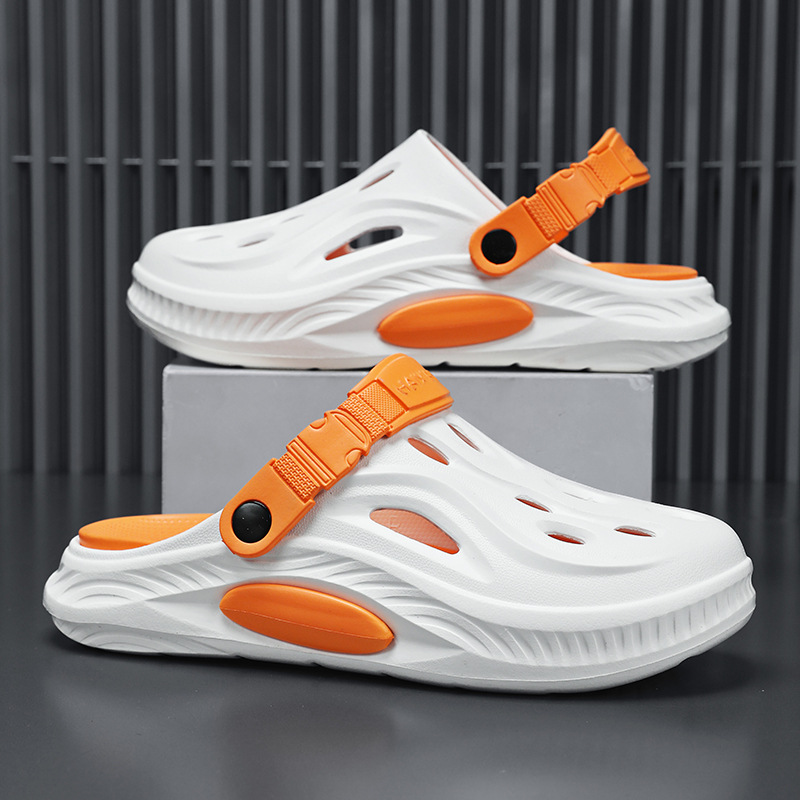 Primavera y verano hogar casual perezoso transpirable multicolor zapatos planos de fondo plano cómodo fuera de la playa zapatos perezosos de hombre