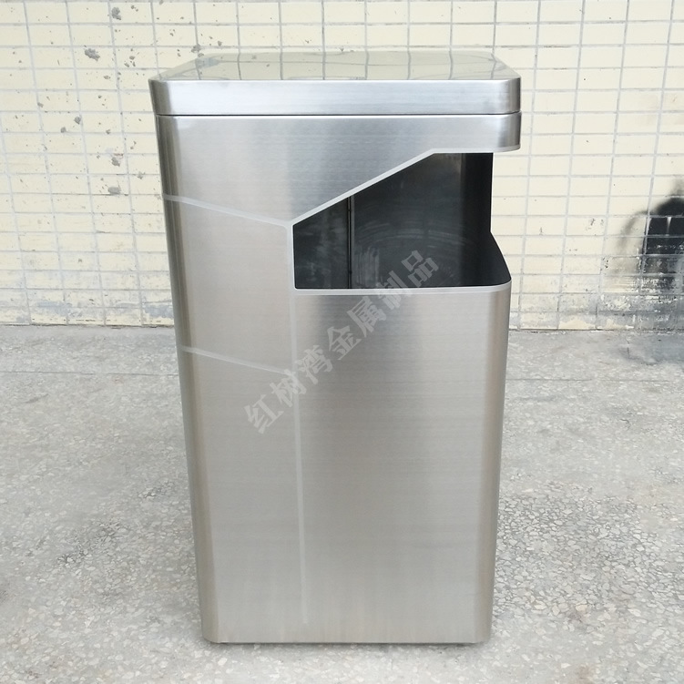商场室内不锈钢垃圾桶  户外不锈钢果皮箱厂 方形金属垃圾箱
