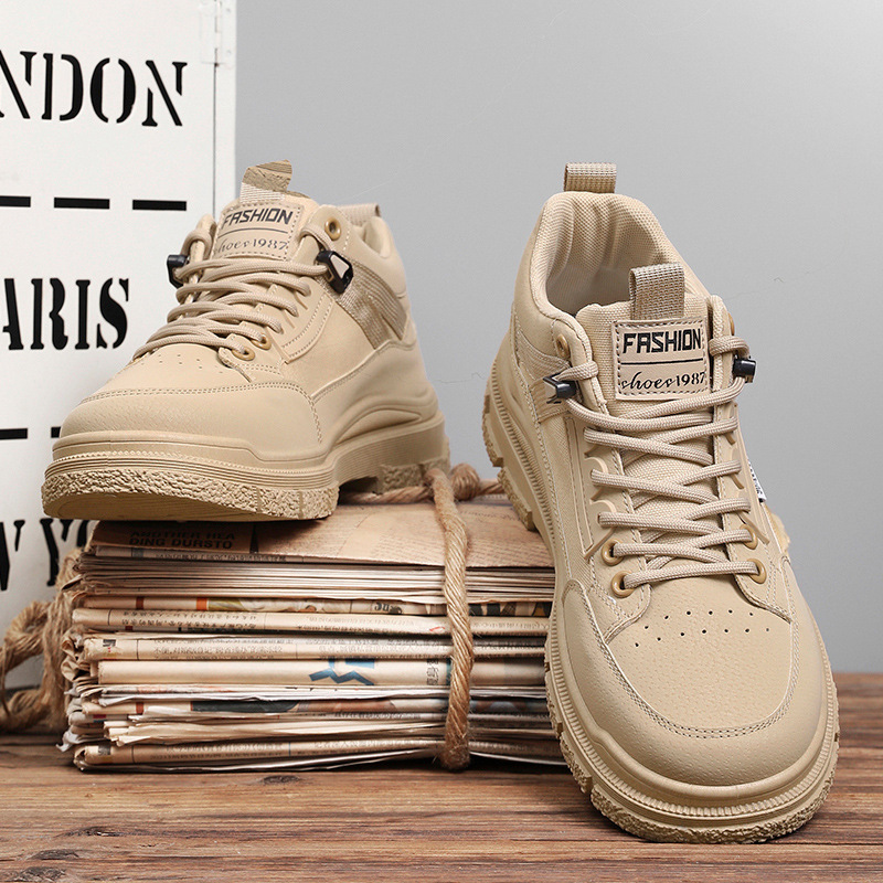 Zapatos de hombre 2024 otoño nuevo estilo herramientas estilo botas Martin deportes de ocio trabajo impermeable suela gruesa resistente al desgaste alta más terciopelo