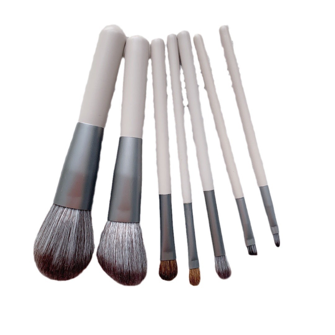 Principiantes 7 conjuntos de cepillo de maquillaje de caballo de caballo cepillo de sombra de ojos blush cepillo de pintura en polvo cepillo de maquillaje herramientas de belleza