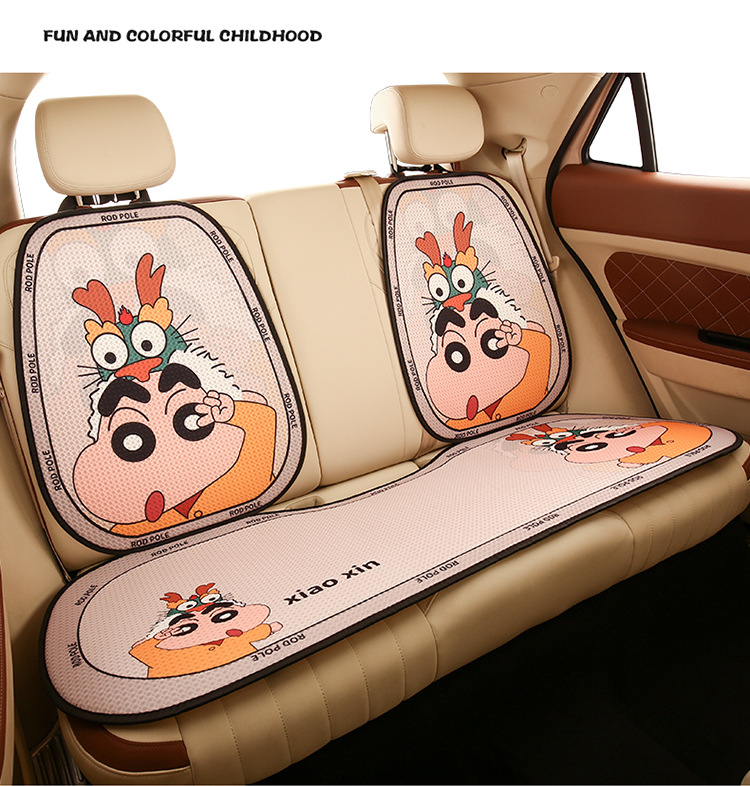 Car seat cushion four seasons universal cartoon seat cushion girl car seat cover fabric new seat cover half non-slip