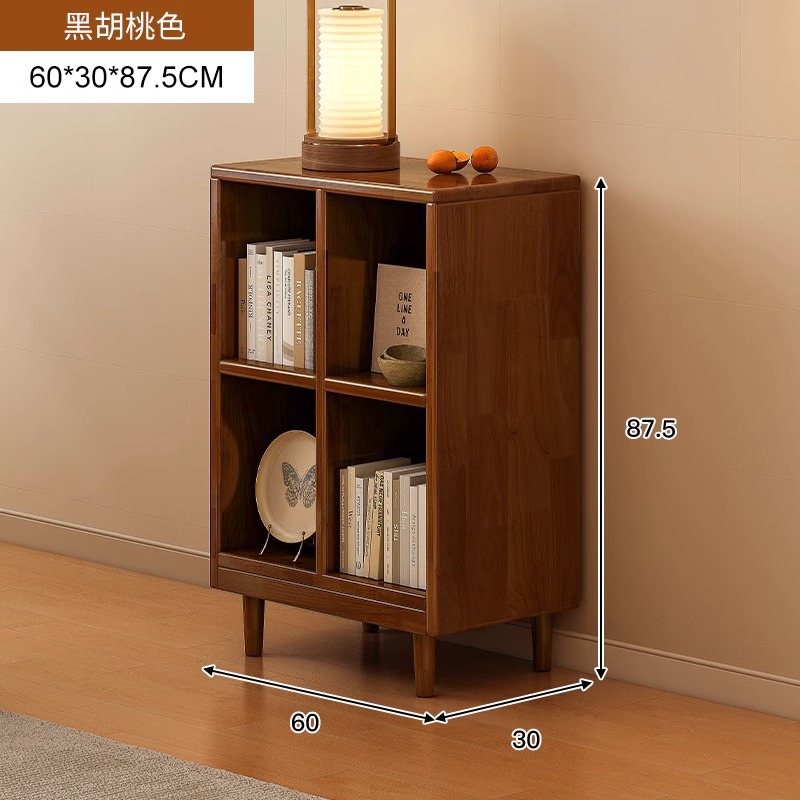 Estantería de madera maciza, cajones de piso a techo, armarios de sala de estar, armarios de rejilla combinados contra la pared, estantes de almacenamiento, estanterías cortas integradas