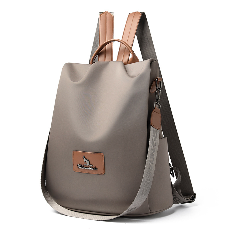 Classic Simple Anti-Theft Backpack Korean Style Niche Women's New Oxford Cloth Casual Versatile Large Capacity Bag - Thumbnail 7