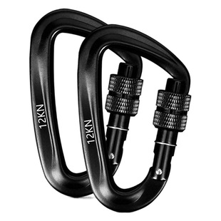 ZW Outdoor Aviation Aluminum 12kn Wire Lock Climbing Buckle Climbing Quick Hang Hammock Yoga Spring Hook Backpack Buckle