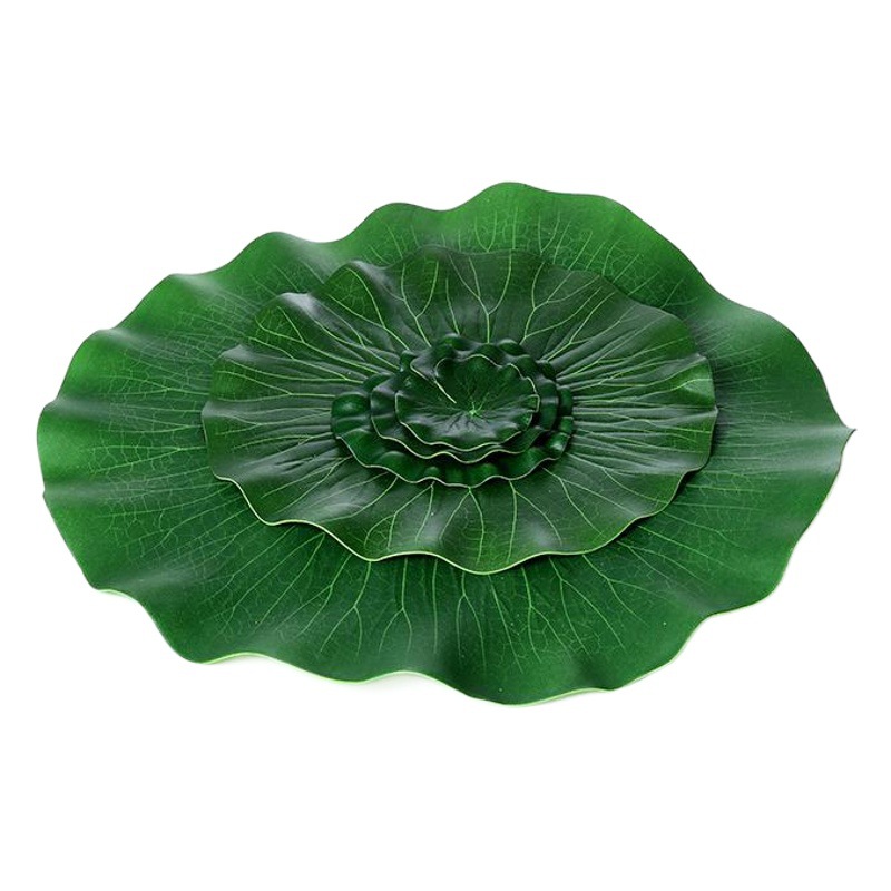 Loto artificial hoja de loto flor artificial planta verde agua flotador pecera piscina decoración danza apoyos paisaje simulación hoja de loto