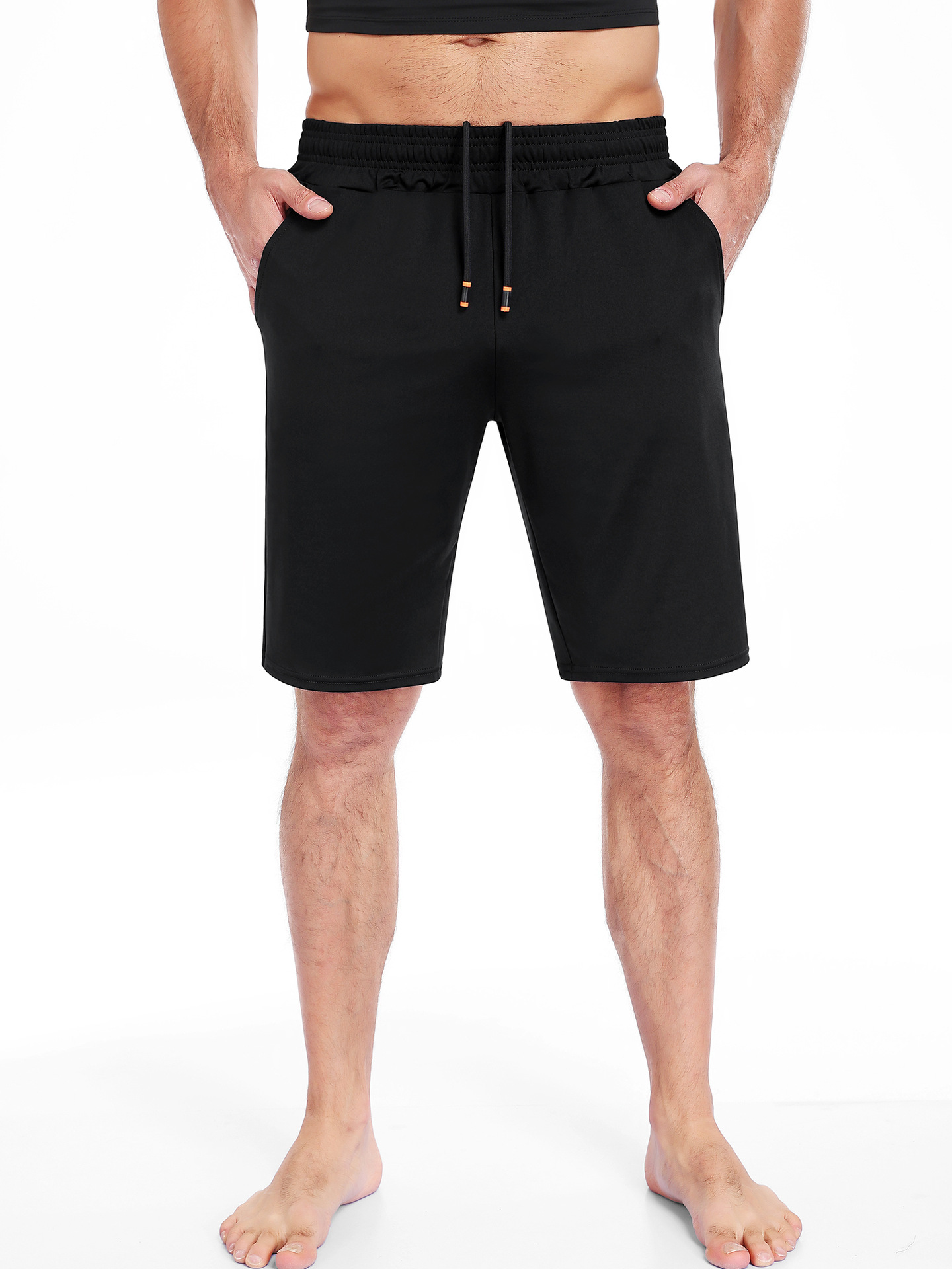Pantalones Cortos Deportivos de Secado Rápido para Hombre, Mezcla de Fibra Química, Transpirable, para Gimnasio