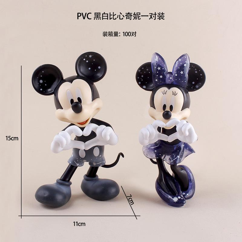 ミッキーマウスミッキーミニーフィギュアウェディングドレスバレンタインデーケーキデコレーションギフトホームデコレーション車の人形|undefined