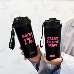 保温杯陶瓷内胆咖啡杯男女生高颜值吸管水杯学生新礼物杯子