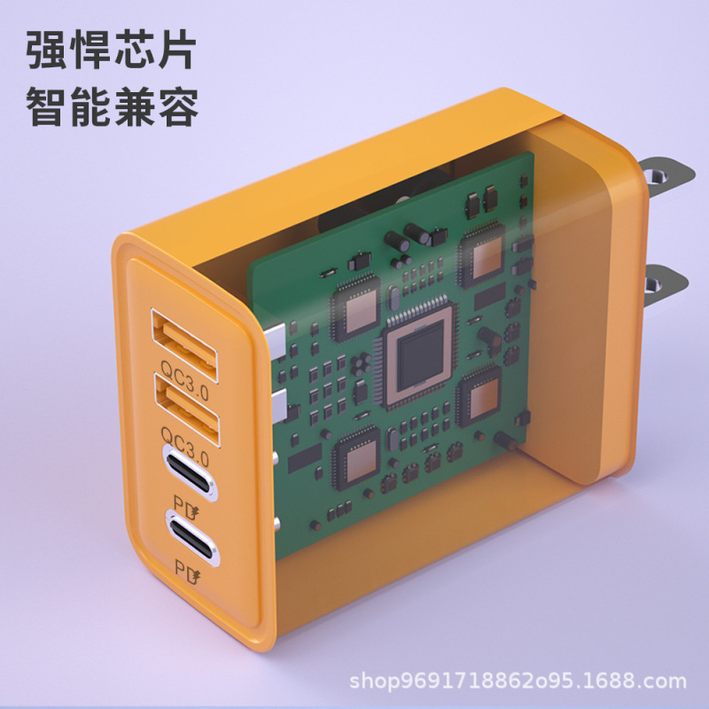 新しいクロスボーダー 120W スマートフォン急速充電器米国および欧州標準マルチポート携帯電話充電デュアル TYOE-C+|undefined