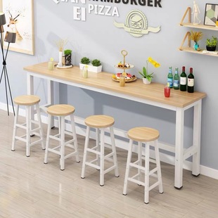 Wall bar table high bar table household simple modern small bar counter balcony dining table long high table milk tea shop table