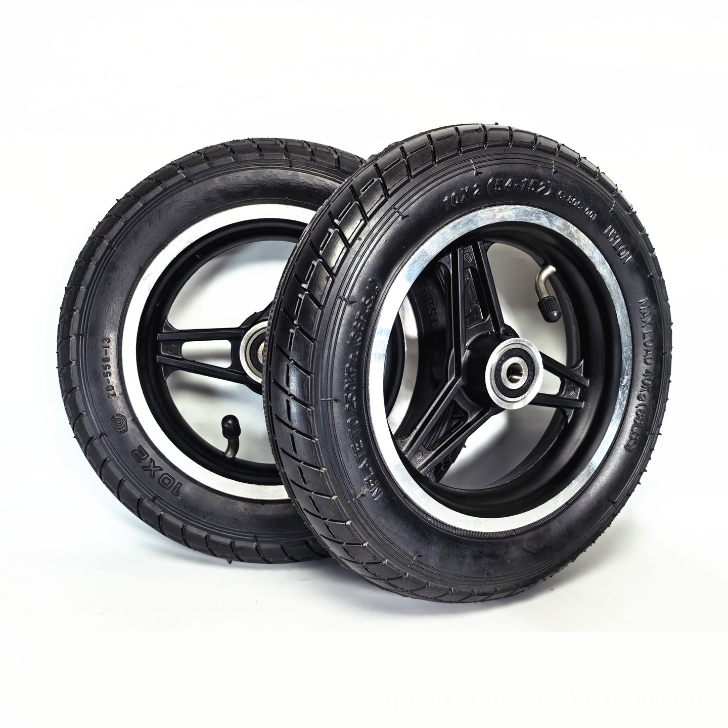 10inch Electric wheelchair, go-kart, shopping cart pneumatic tire wheel assembly 10x2.0 inner and outer tire complete wheel accessories