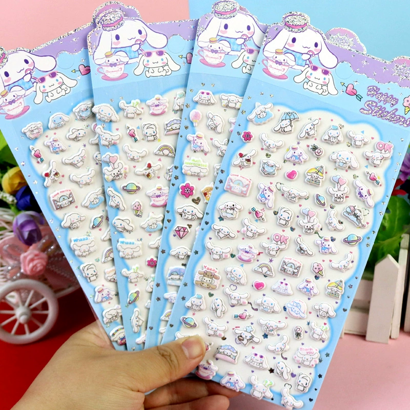 Sanrio, детский мультяшный динозавр, наклейка, панда