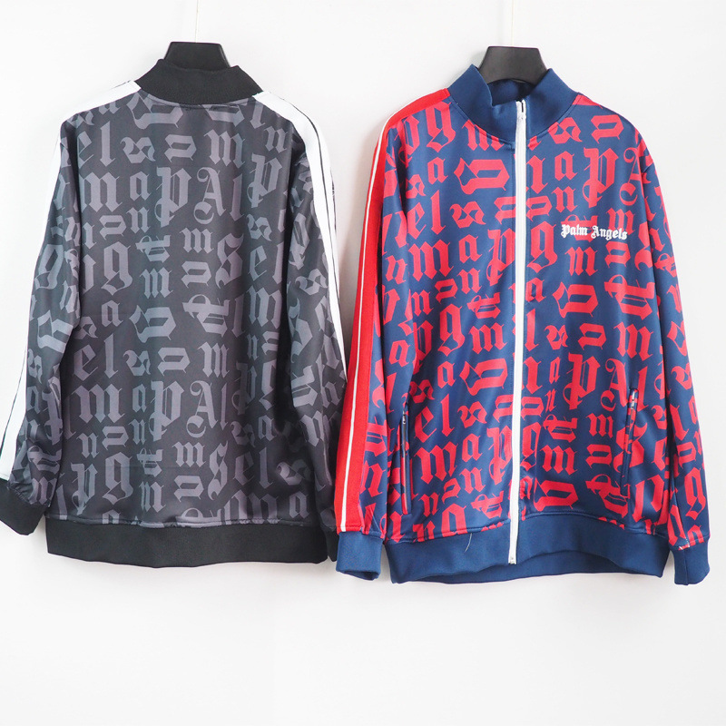 European and American Cross-Border Trendy Brand Palm Angels Jacket Palm Angels Casual All-Over Letter Print Sports Suit