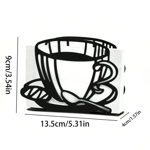Coffee Cup European Style Wet Wipe Paper Holder Paper Stand Restaurant Creative Home Decor Ornament Practical Design Stainless Steel