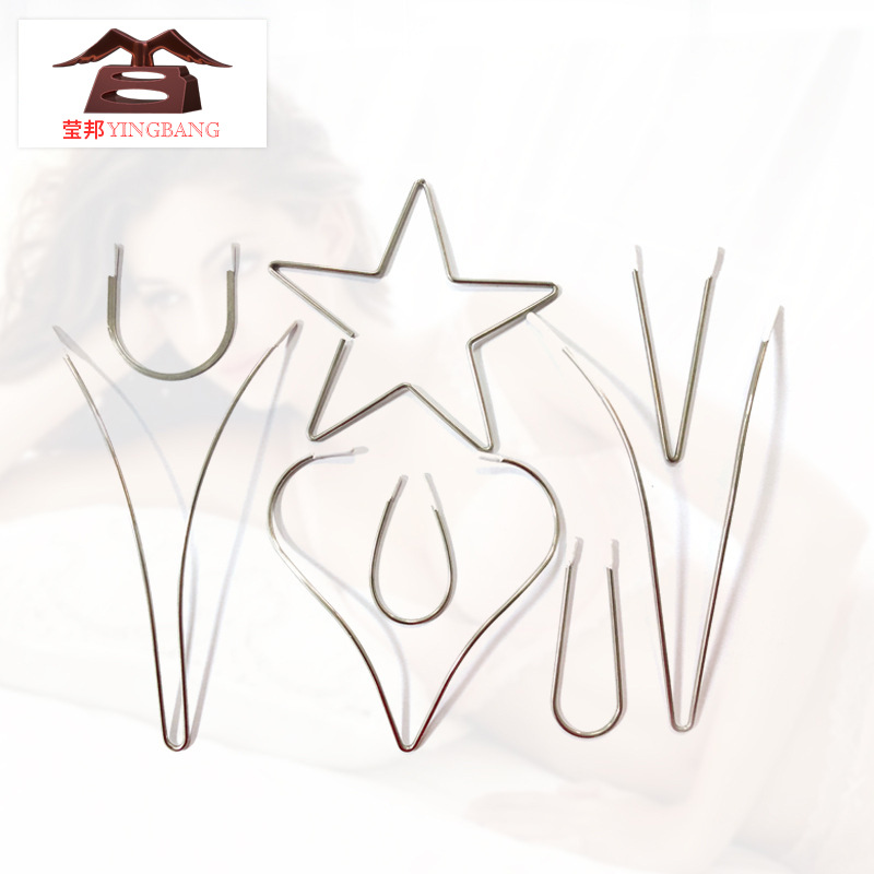 厂家直供钢圈产品V型包胶钢圈内衣不锈钢托文胸记忆钢圈