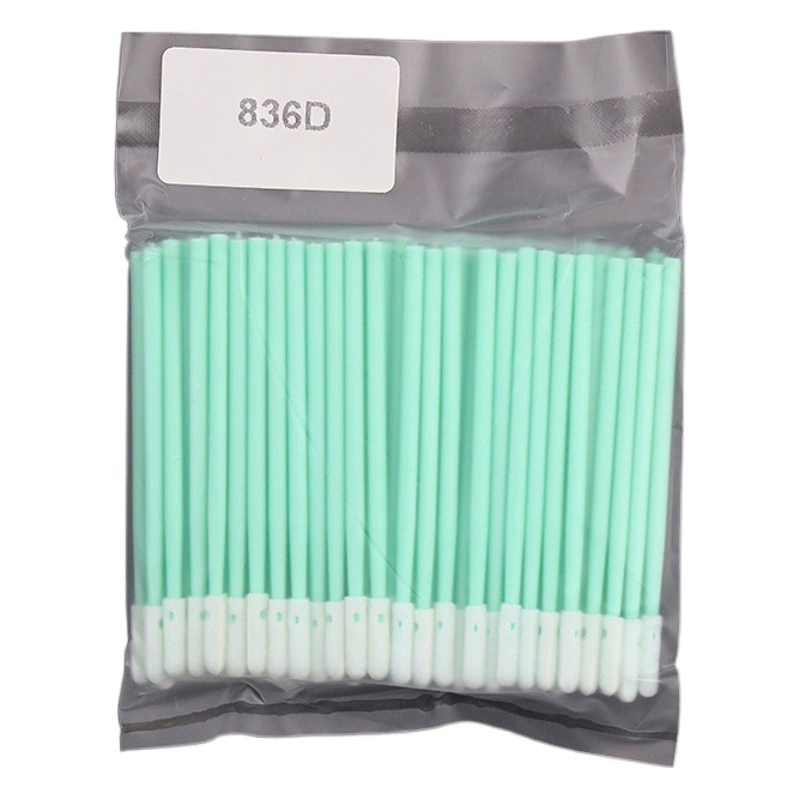 Оптовая Продажа с фабрики 836D пыль-Бесплатная очистка ватный тампон морской ватный тампон пыль-Бесплатная губка ватный тампон Зеленая ручка pp протирочная палочка