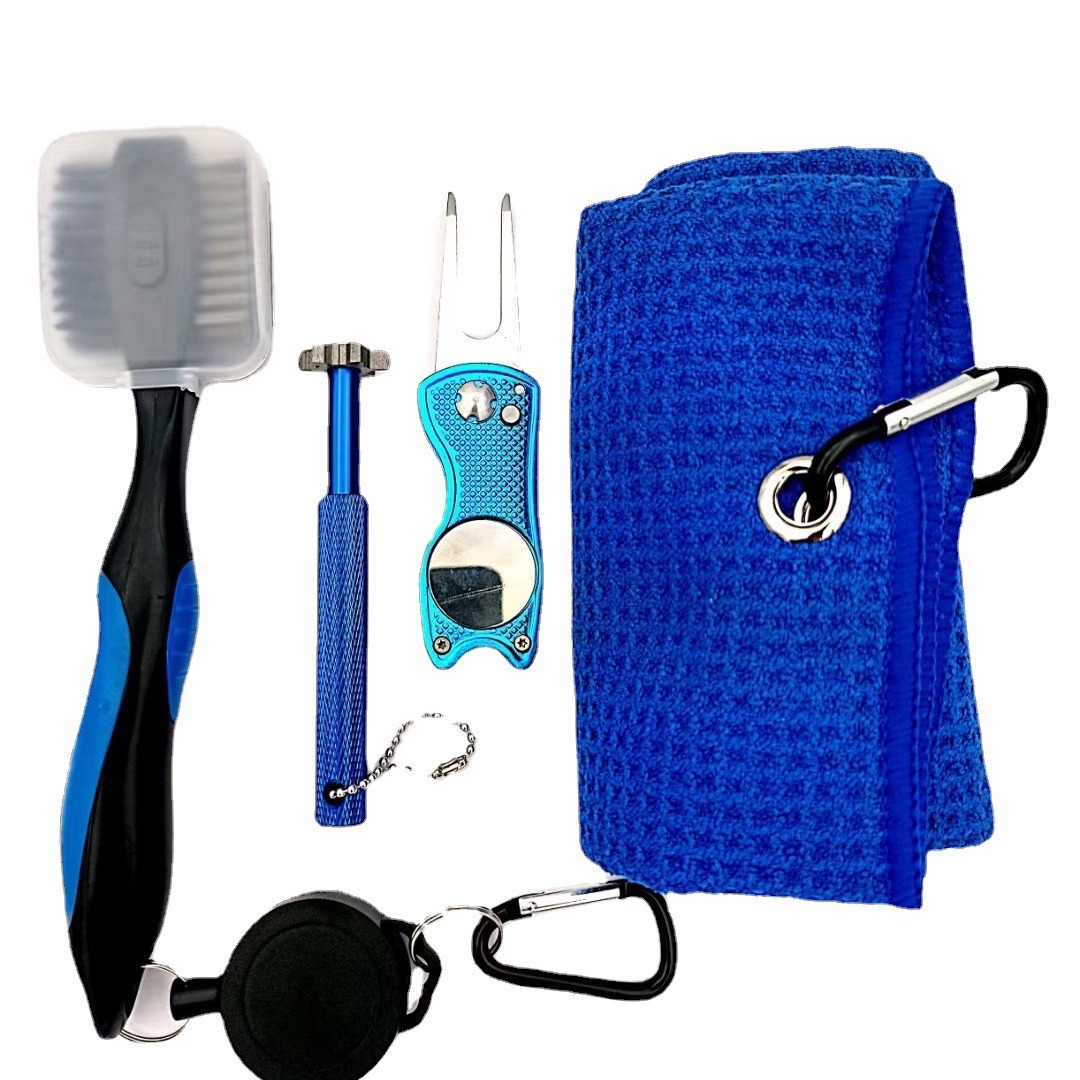 Los fabricantes suministran suministros de golf cepillo de limpieza del Club de Golf cepillo de golf de doble cabeza Herramientas de limpieza del club