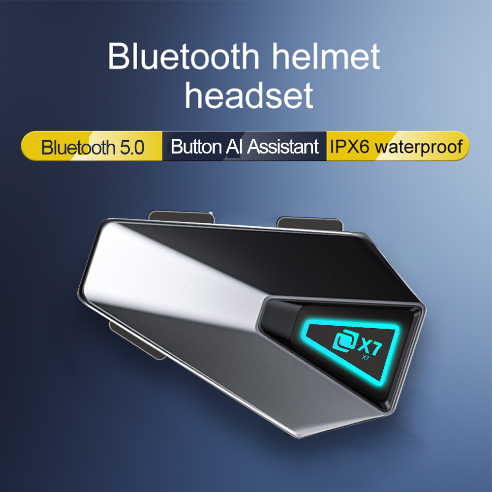 X7-Cyber ​​Motorcycle Helmet Headset Waterproof Wireless Bluetooth Music Headset Cycling Motorcycle Hands-Free Call