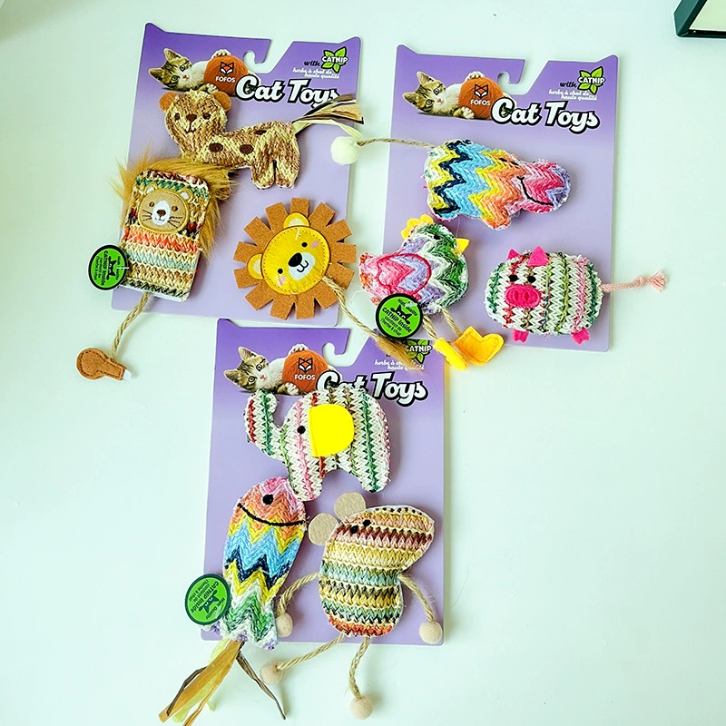 Две игрушки для счастливых кошек, красочная серия, красочная тканевая мышь, интерактивная кошачья игровая фабрика, готовая к жеванию и заточке когтей