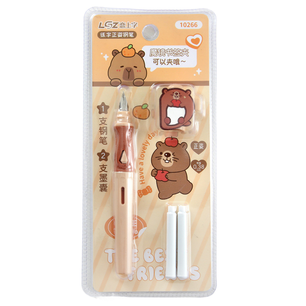 Animal World Carpi oso espejo pluma de alto valor facial especial bolsillo pluma intercambiable para estudiantes artículos de papelería image 5