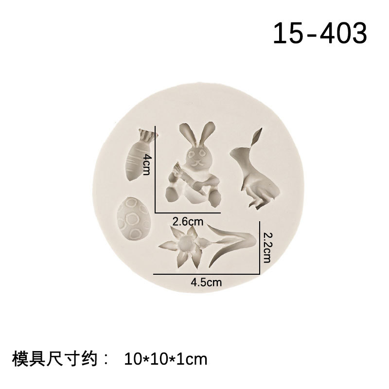 Conejo de dibujos animados zanahoria flor silicona molde creativo fondant cake decoración accesorios arcilla suave cerámica herramienta