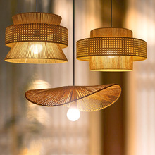 侘寂风麻绳吊灯禅意茶室民宿复古装饰酒店餐厅卧室中古风饭店灯具